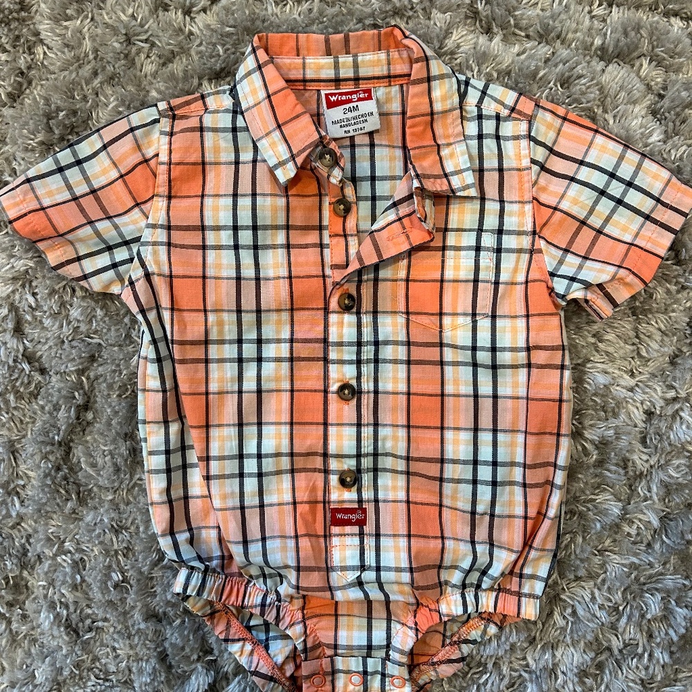 24 months plaid onsie
